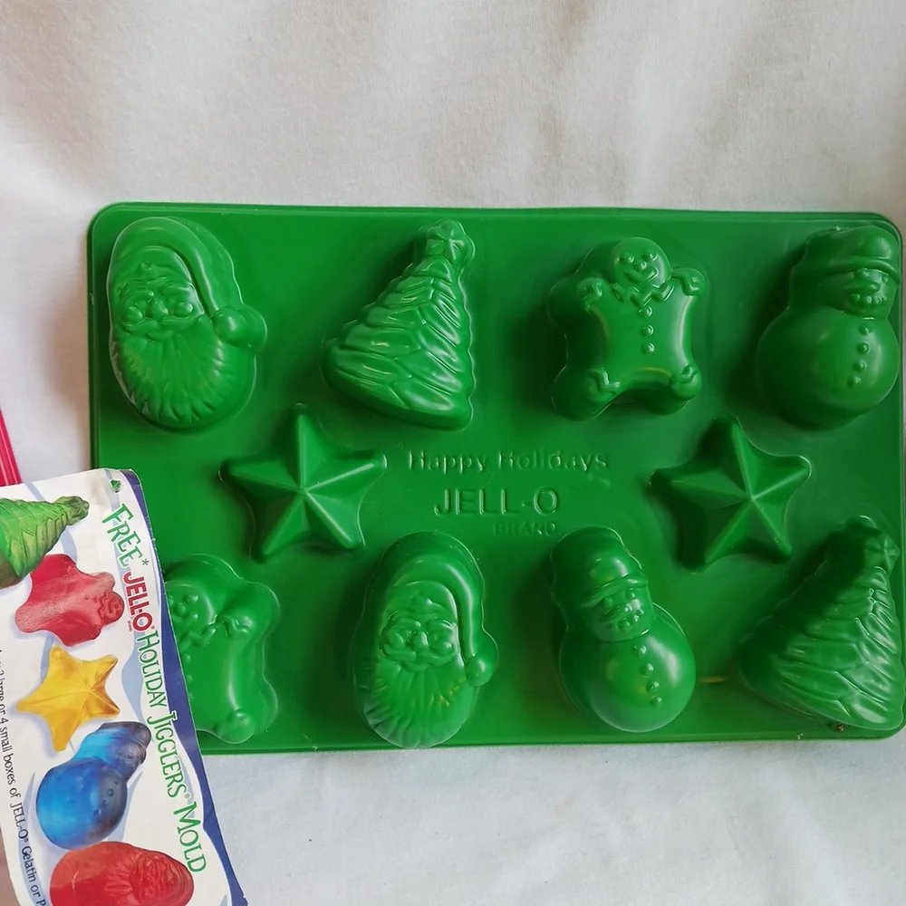 Jello Molds Set 2 Christmas Santa Snowman